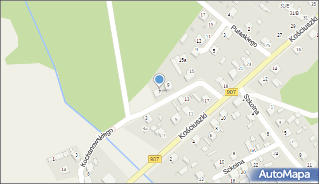 Tworóg, Kościuszki Tadeusza, gen., 7, mapa Tworóg