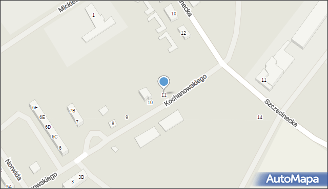 Tychowo, Kochanowskiego Jana, 11, mapa Tychowo