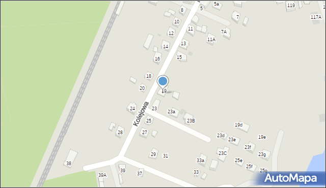 Tychy, Kolejowa, 21, mapa Tychów