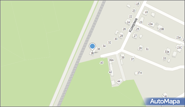 Tychy, Kolejowa, 38, mapa Tychów