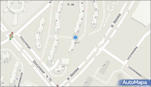 Tychy, Konecznego Feliksa, 42, mapa Tychów