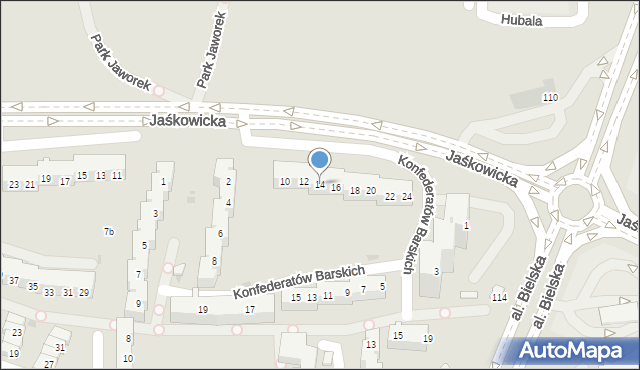 Tychy, Konfederatów Barskich, 14, mapa Tychów