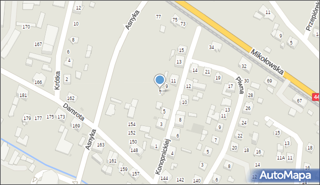 Tychy, Konopnickiej Marii, 7, mapa Tych&oacute;w