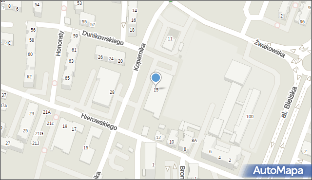 Tychy, Kopernika Mikołaja, 15, mapa Tychów