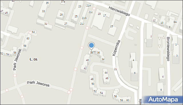 Tychy, Kopernika Mikołaja, 38, mapa Tychów