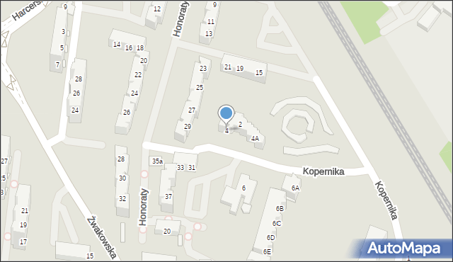 Tychy, Kopernika Mikołaja, 4, mapa Tychów