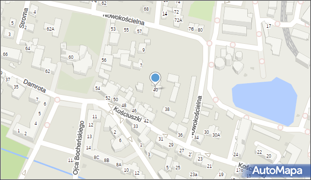 Tychy, Kościuszki Tadeusza, gen., 40, mapa Tychów