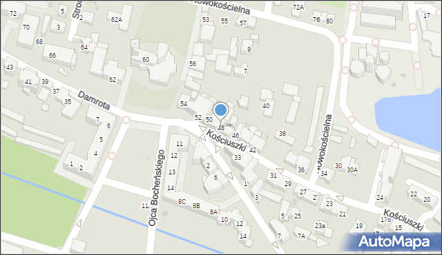 Tychy, Kościuszki Tadeusza, gen., 48, mapa Tychów