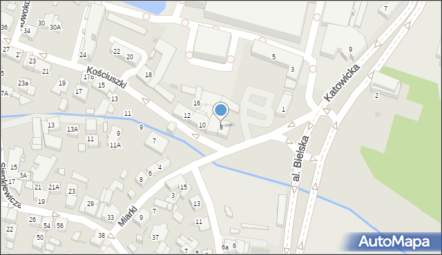 Tychy, Kościuszki Tadeusza, gen., 8, mapa Tychów