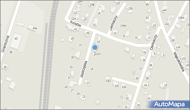 Tychy, Kosów, 17, mapa Tychów