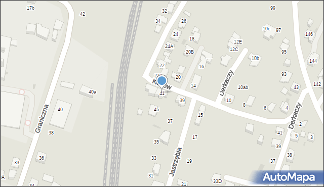 Tychy, Kosów, 41, mapa Tychów