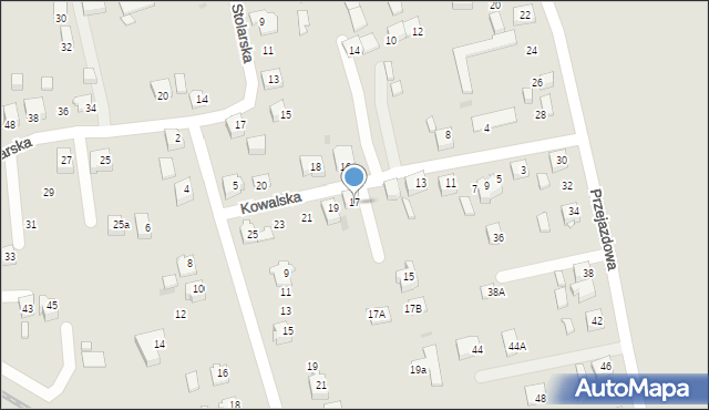 Tychy, Kowalska, 17, mapa Tychów
