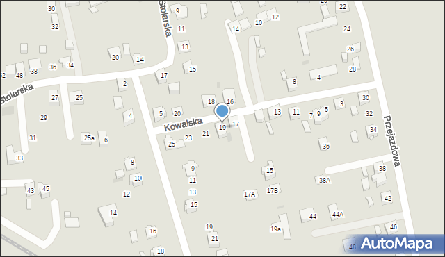 Tychy, Kowalska, 19, mapa Tychów