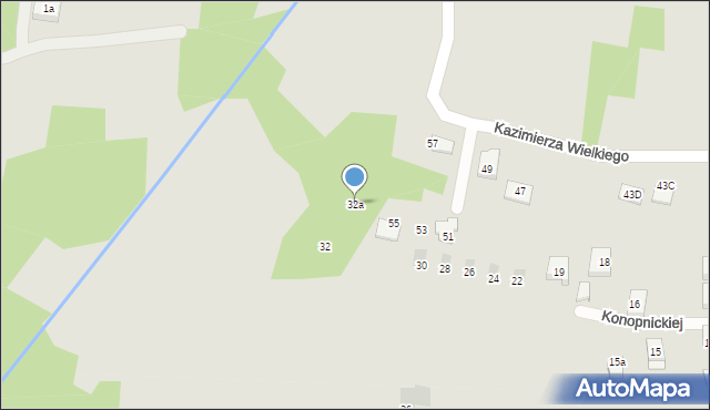 Tyczyn, Konopnickiej Marii, 32a, mapa Tyczyn