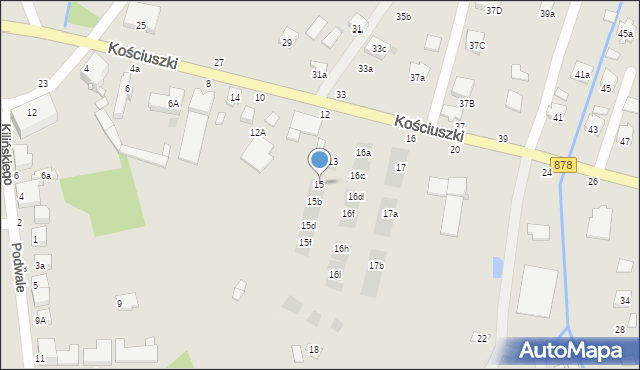 Tyczyn, Kościuszki Tadeusza, gen., 15, mapa Tyczyn