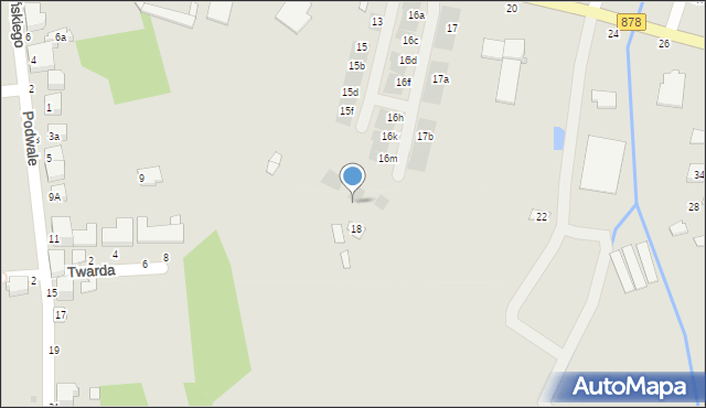 Tyczyn, Kościuszki Tadeusza, gen., 18b, mapa Tyczyn