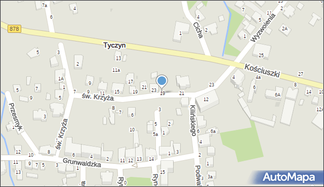 Tyczyn, Kościuszki Tadeusza, gen., 19, mapa Tyczyn