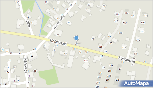 Tyczyn, Kościuszki Tadeusza, gen., 27, mapa Tyczyn