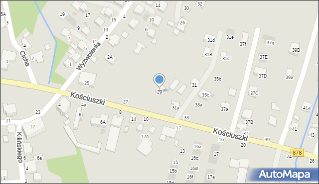 Tyczyn, Kościuszki Tadeusza, gen., 29, mapa Tyczyn