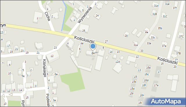 Tyczyn, Kościuszki Tadeusza, gen., 6A, mapa Tyczyn