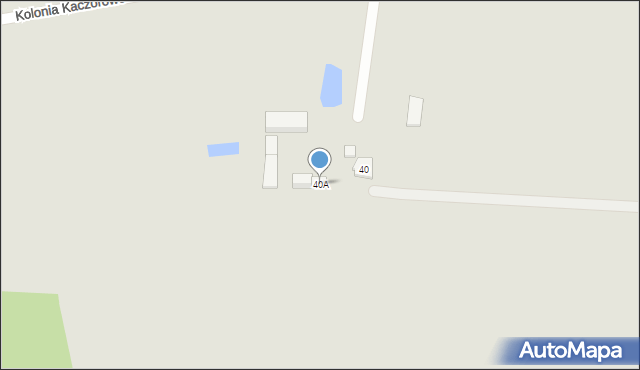 Tykocin, Kolonia Kaczorowo, 40A, mapa Tykocin