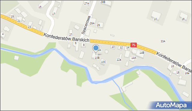 Tylicz, Konfederatów Barskich, 10b, mapa Tylicz