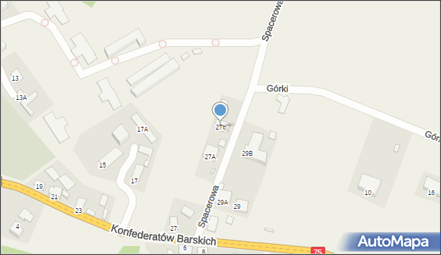 Tylicz, Konfederatów Barskich, 27b, mapa Tylicz