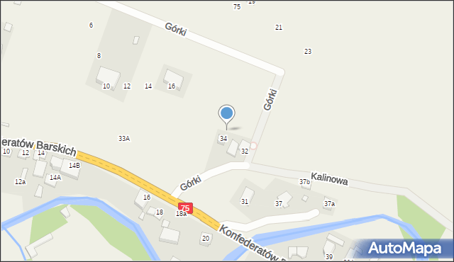 Tylicz, Konfederatów Barskich, 35a, mapa Tylicz