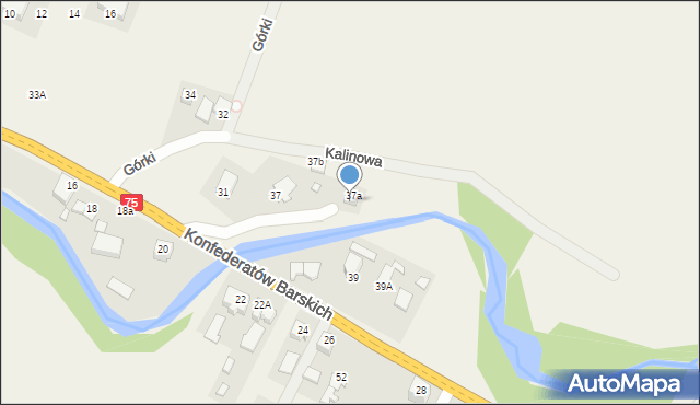 Tylicz, Konfederatów Barskich, 37A, mapa Tylicz