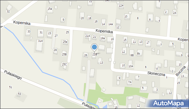 Tylicz, Kopernika Mikołaja, 21B, mapa Tylicz