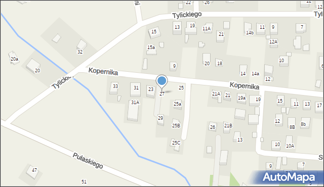 Tylicz, Kopernika Mikołaja, 27, mapa Tylicz