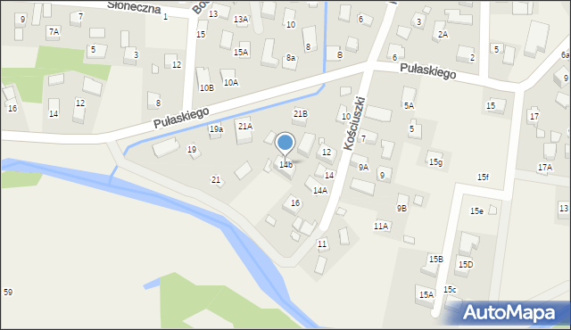 Tylicz, Kościuszki Tadeusza, gen., 14b, mapa Tylicz