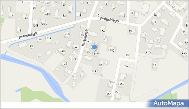 Tylicz, Kościuszki Tadeusza, gen., 9, mapa Tylicz