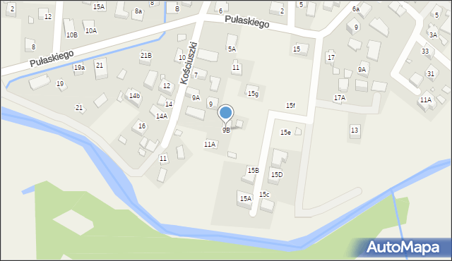 Tylicz, Kościuszki Tadeusza, gen., 9B, mapa Tylicz