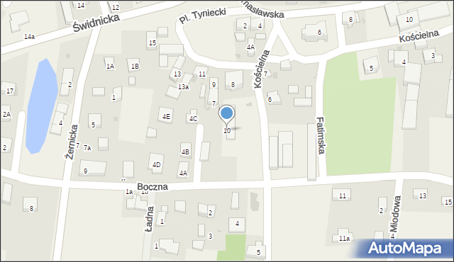 Tyniec Mały, Kościelna, 10, mapa Tyniec Mały