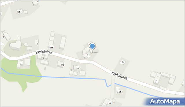 Uciechów, Kościelna, 11a, mapa Uciechów