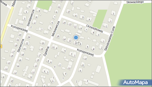 Ujazd, Konopnickiej Marii, 10, mapa Ujazd