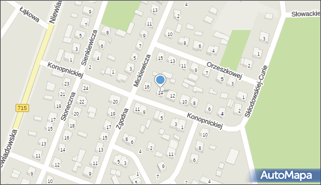 Ujazd, Konopnickiej Marii, 14, mapa Ujazd