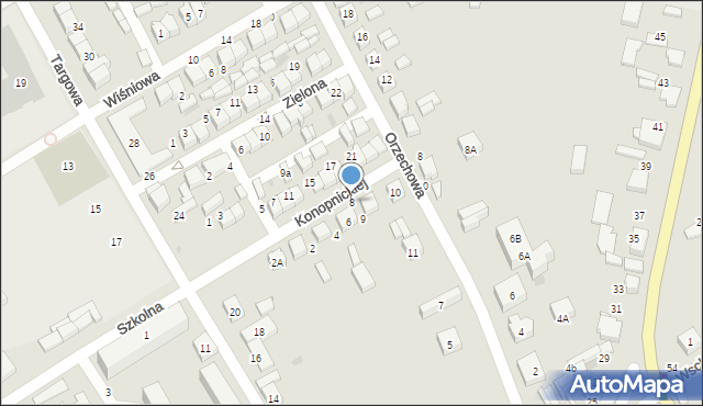 Uniejów, Konopnickiej Marii, 8, mapa Uniejów