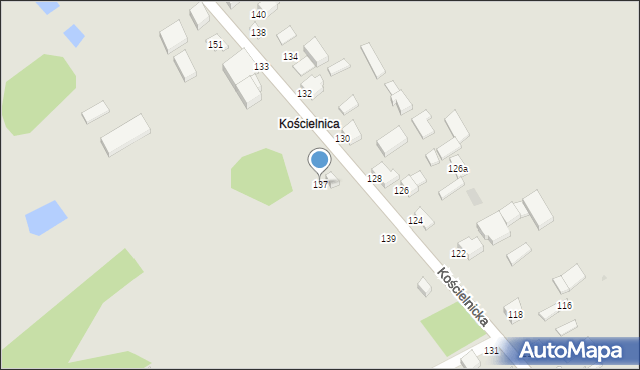 Uniejów, Kościelnicka, 137, mapa Uniejów