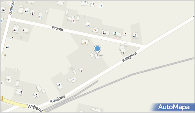 Unisław, Kolejowa, 4, mapa Unisław