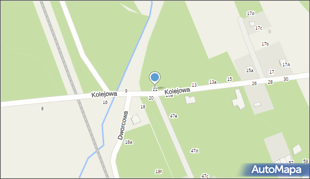 Ustanów, Kolejowa, 11, mapa Ustanów