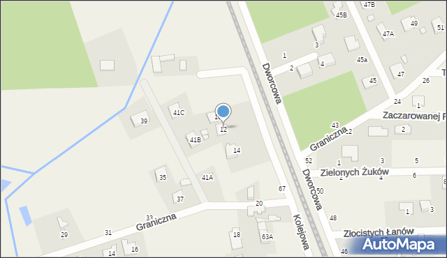 Ustanów, Kolejowa, 12, mapa Ustanów