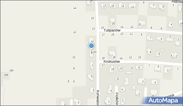 Ustanów, Konwaliowa, 9, mapa Ustanów