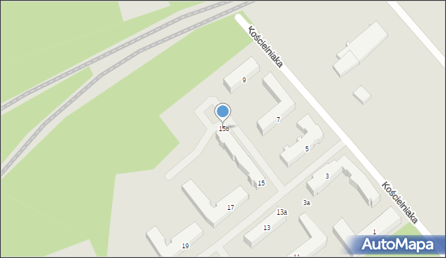 Ustka, Kościelniaka Mieczysława, 15b, mapa Ustka