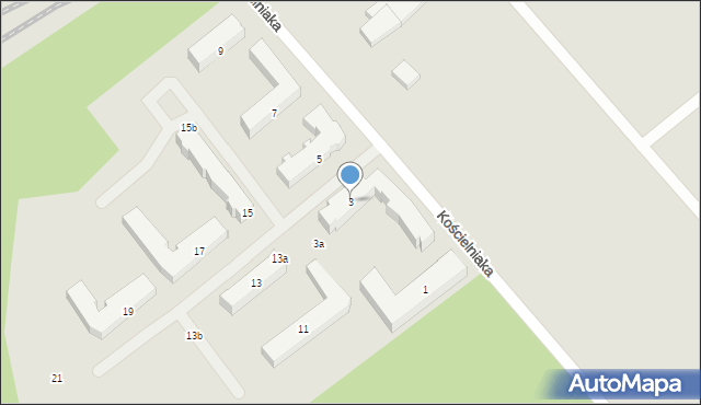 Ustka, Kościelniaka Mieczysława, 3, mapa Ustka