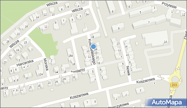 Ustka, Kowalewskiego, 14b, mapa Ustka