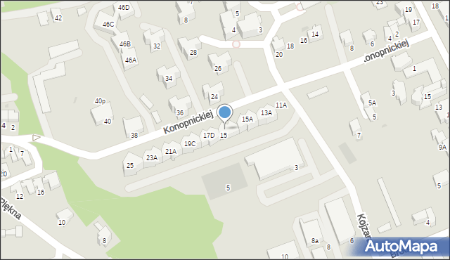 Ustroń, Konopnickiej Marii, 17A, mapa Ustroń