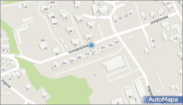 Ustroń, Konopnickiej Marii, 17B, mapa Ustroń