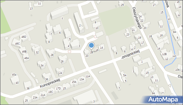 Ustroń, Konopnickiej Marii, 18, mapa Ustroń